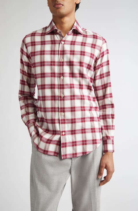 Dandy Plaid Button-Up Shirt