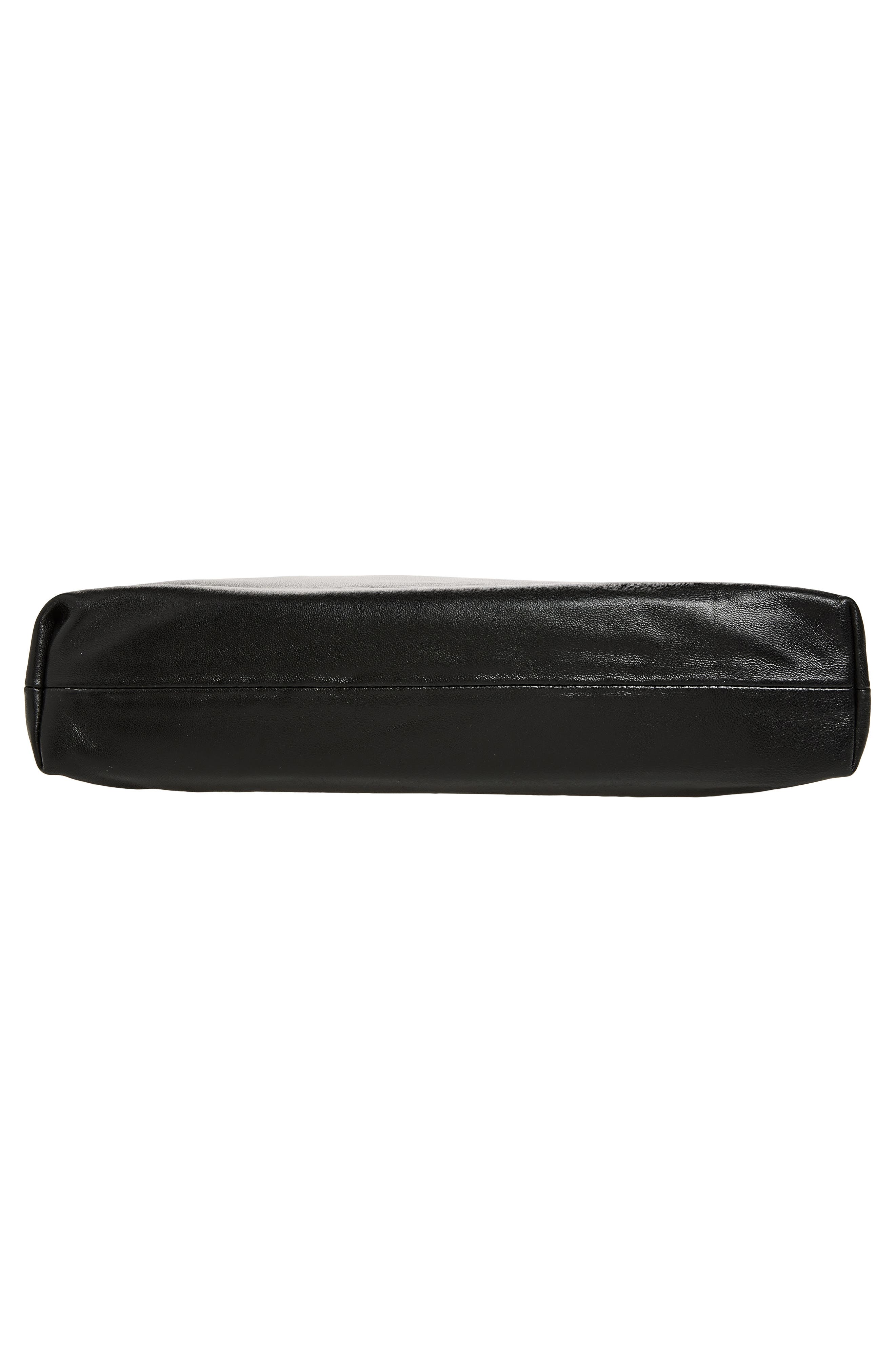Flor Leather Chain Bag, Alternate, color, BLACK