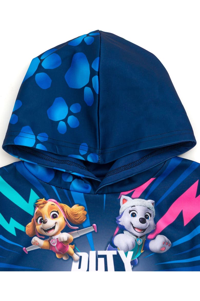 Fleece Hoodie, Alternate, color, Navy Multi