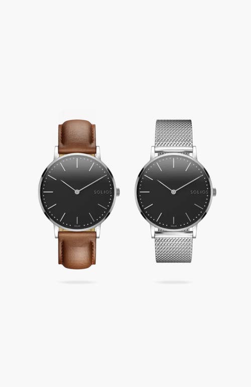 Solios Watches The Solar Classic Bundle | Black Dial