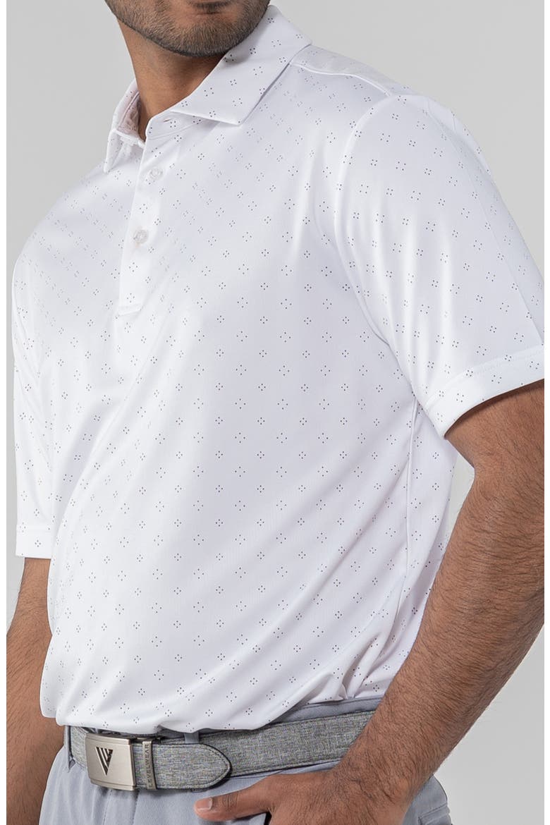 Detect Knit Polo, Alternate, color, WHITE/ CHARCOAL