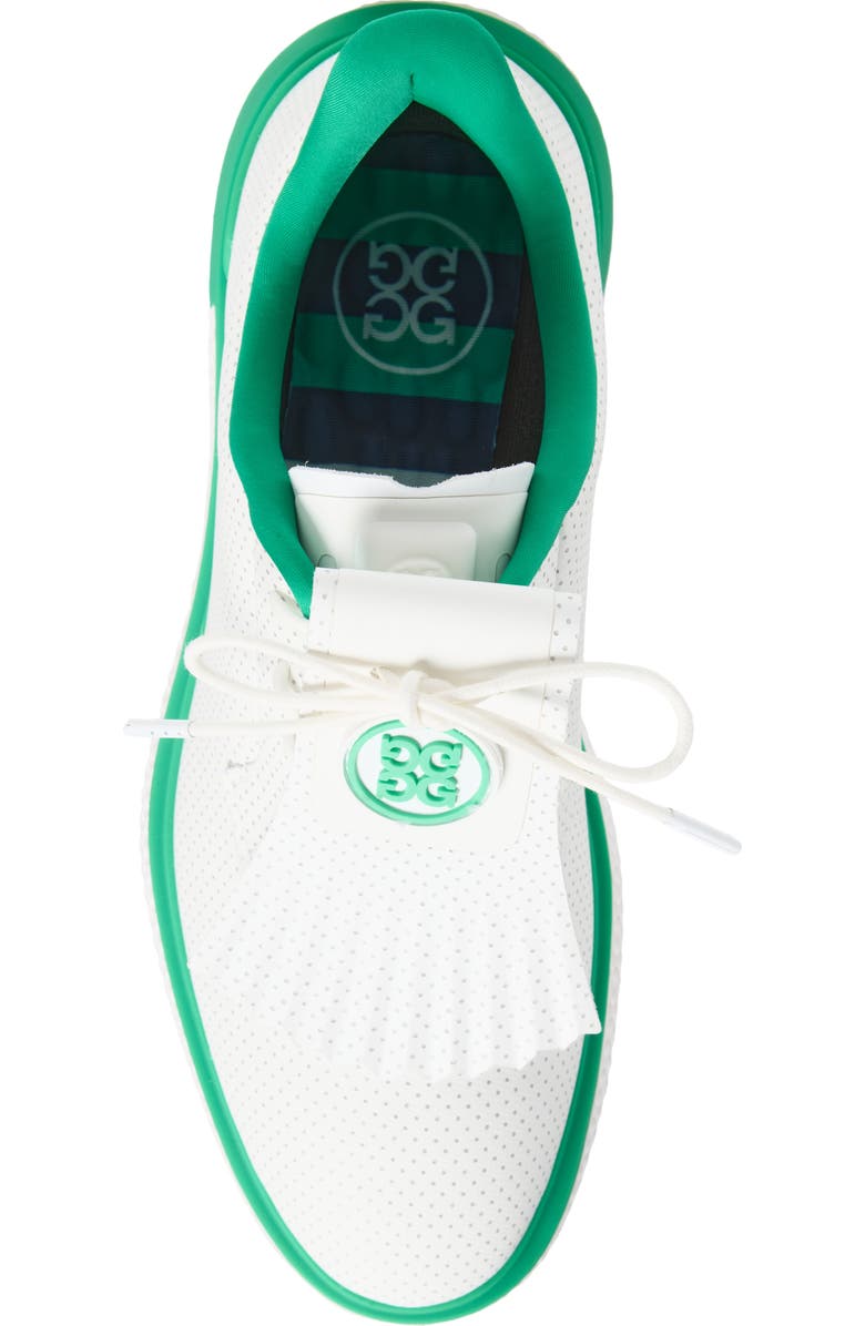 G/FORE Gallivant2r Perforated Kiltie Golf Shoe, Alternate, color, Snow/ Clover