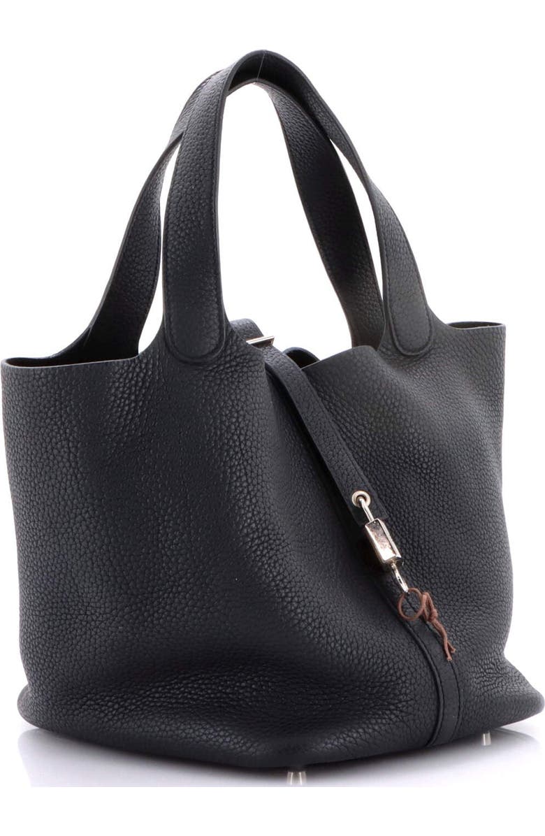 Pre-Owned Hermes Picotin Lock Bag Clemence MM, Alternate, color, Noir