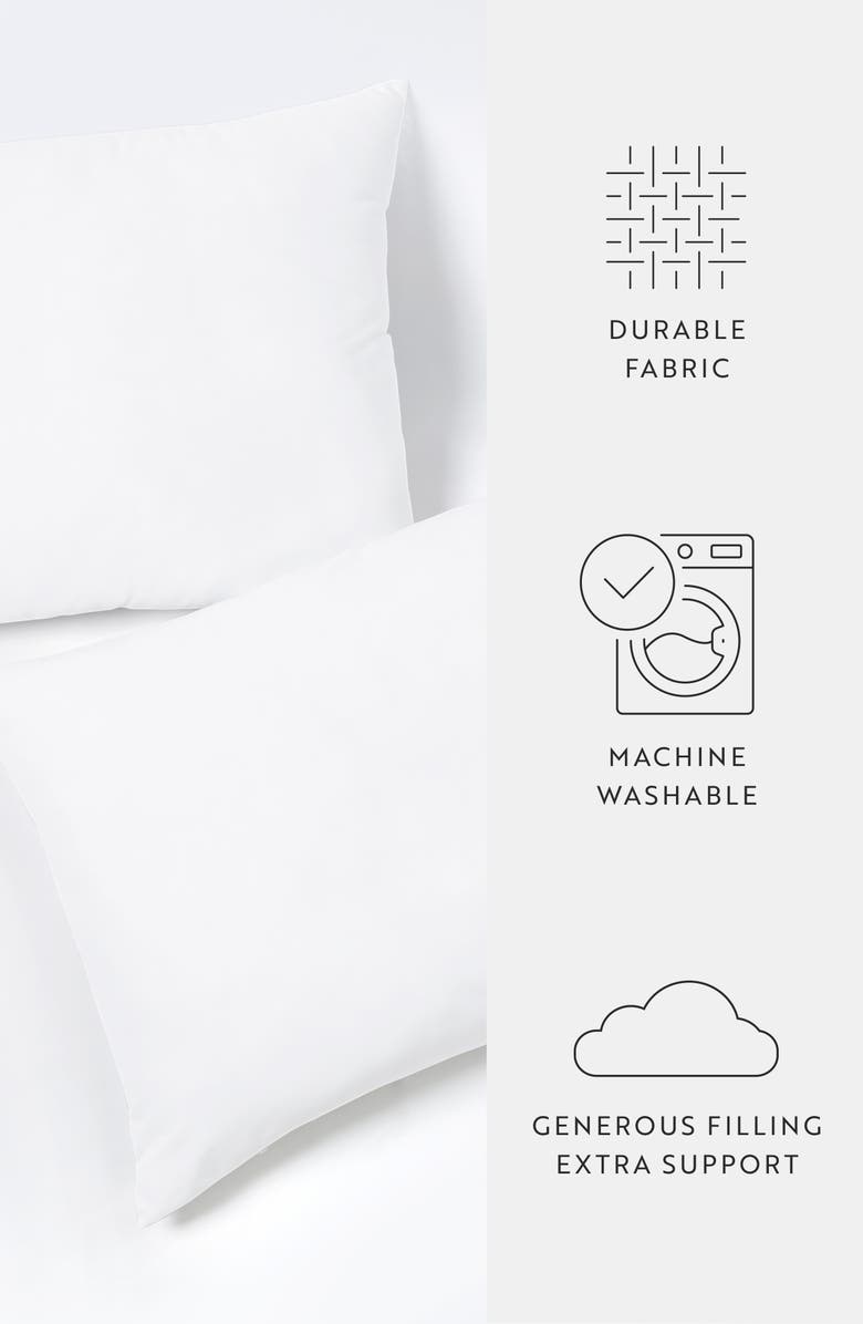 HOMESPUN Good Plush Set of 2 Pillows, Alternate, color, White