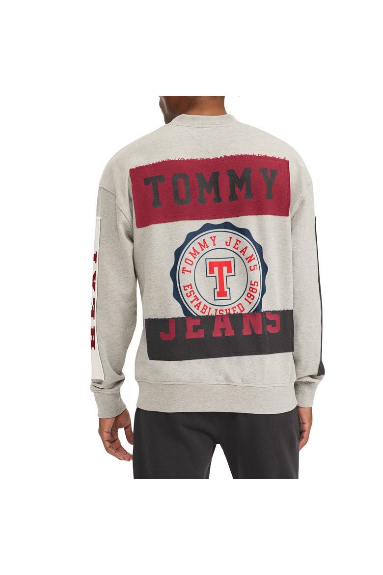 Men's Tommy Jeans Gray Miami Heat James Patch Pullover Sweatshirt, Alternate, color, Gray