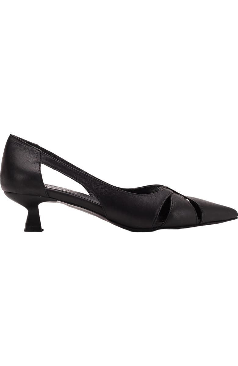 Forever & Always Shoes Sidal Kitten Heel Leather Pumps, Alternate, color, Black Leather