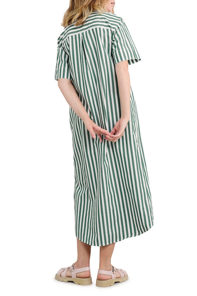Harbour Movement Organic Cotton Shirtdress, Alternate, color, MINI SCALLION DARK FORAGE
