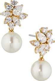 Nadri Chiara Imitation Pearl Drop Earrings