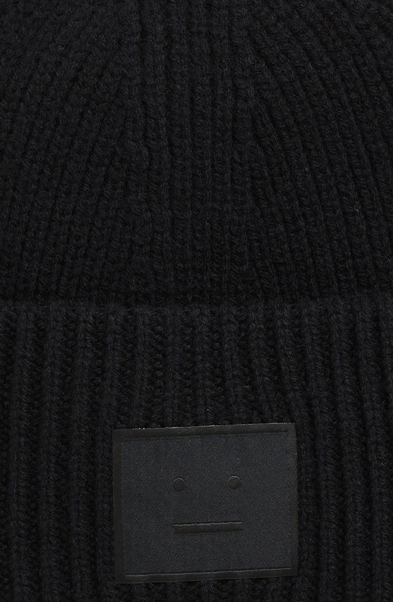 Acne Studios Pana Face Wool & Yak Hair Beanie, Alternate, color, Black