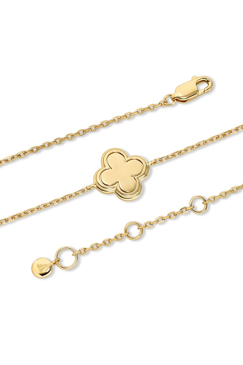 Clover Chain Bracelet in Gold Plated Sterling Silver, Alternate, color, Yellow Gold