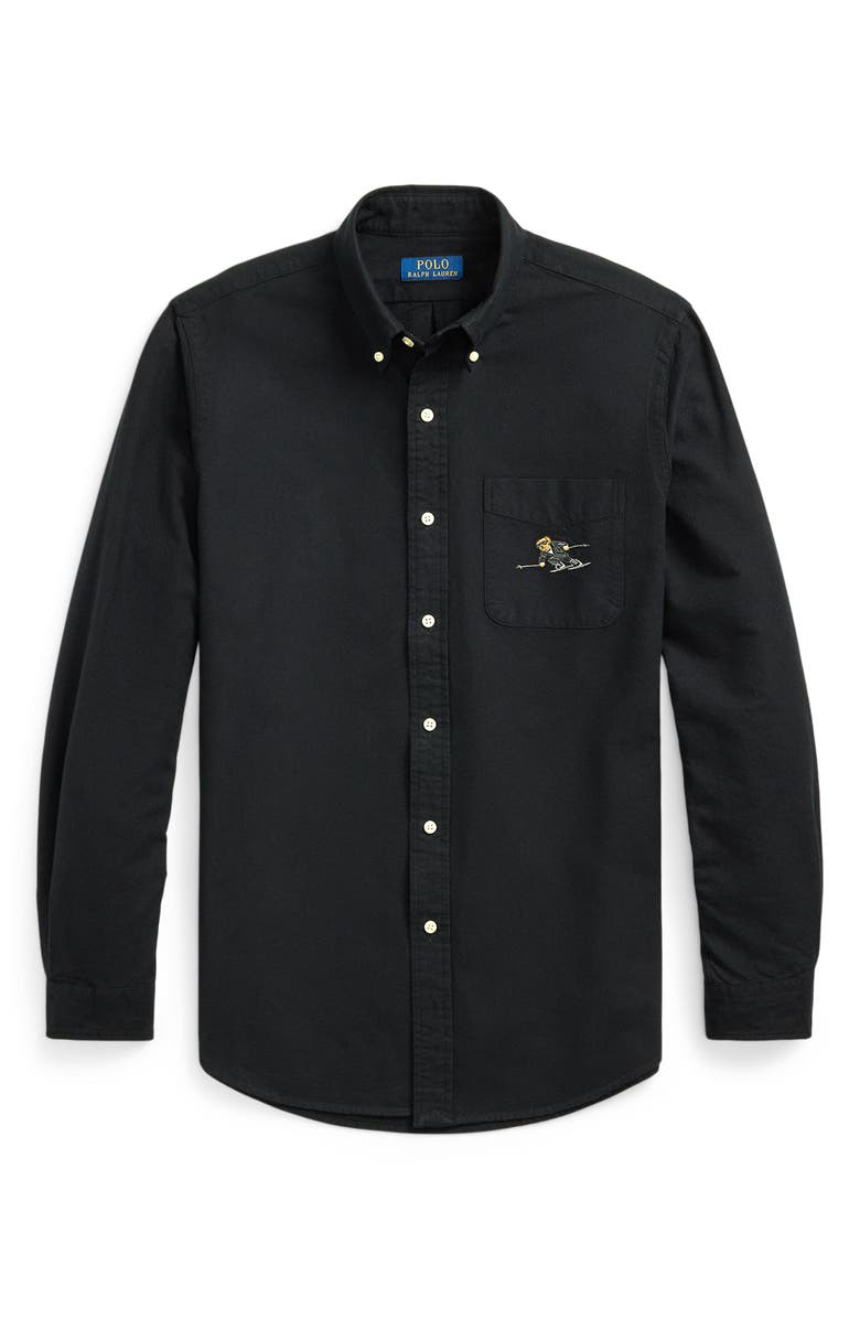 Polo Ralph Lauren Brushed Cotton Oxford Button-Down Shirt, Alternate, color, 