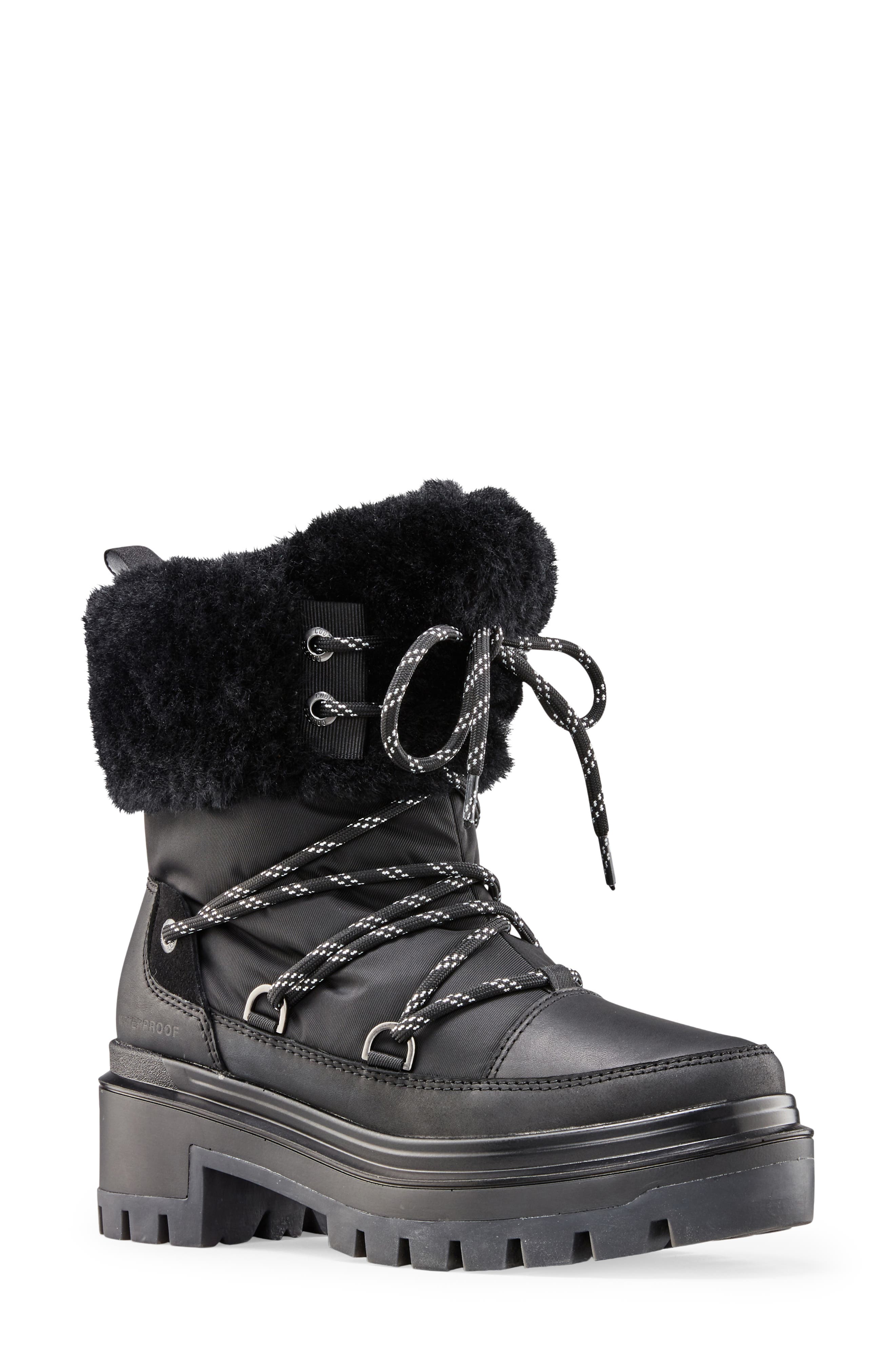 Cougar Marlow Faux Shearling Cuff Waterproof Boot, Main, color, 