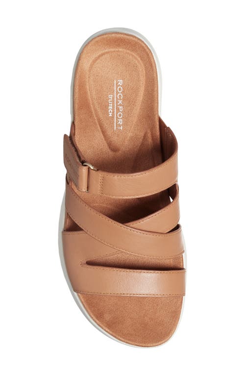 Shop Rockport Qwyn Wedge Sandal In Medium Natural