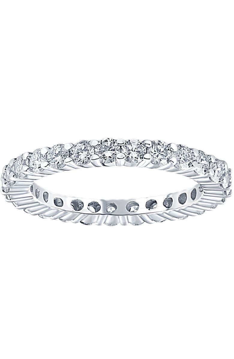 Bliss Diamond 1 Ct T.W. Lab Grown Diamond Eternity Ring 14k Gold Stackable Wedding Band, Main, color, 14K White Gold