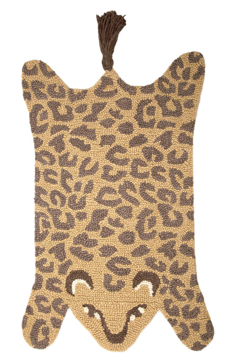 CRANE BABY Safari Animal Accent Rug, Main, color, Brown
