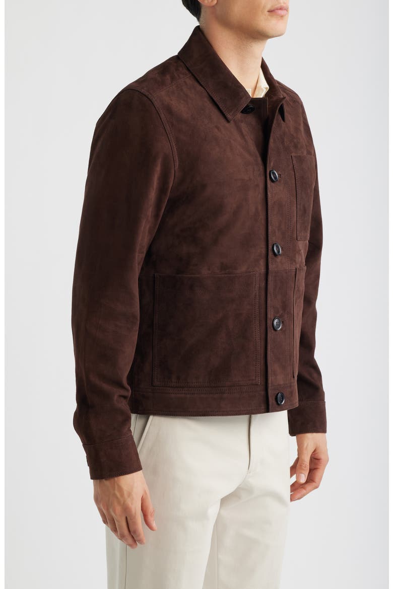 Wilstead Suede Shirt Jacket, Alternate, color, CHOCOLATE BROWN