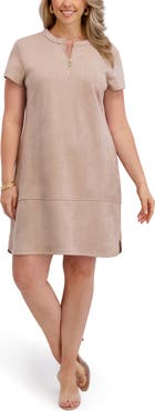 Kensie Faux Suede Shift Dress