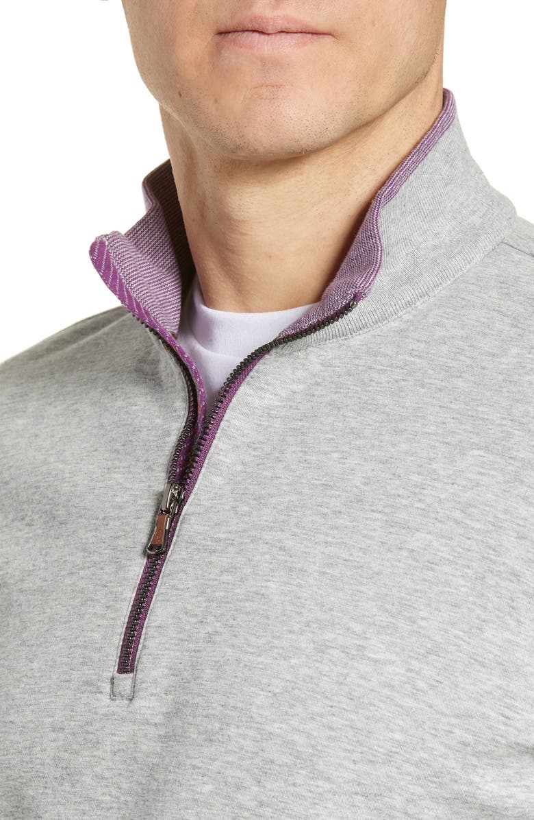 Robert Graham Garnet Classic Fit Quarter Zip Pullover, Alternate, color, 
