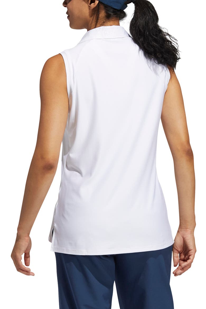 Sleeveless Polo, Alternate, color, WHITE