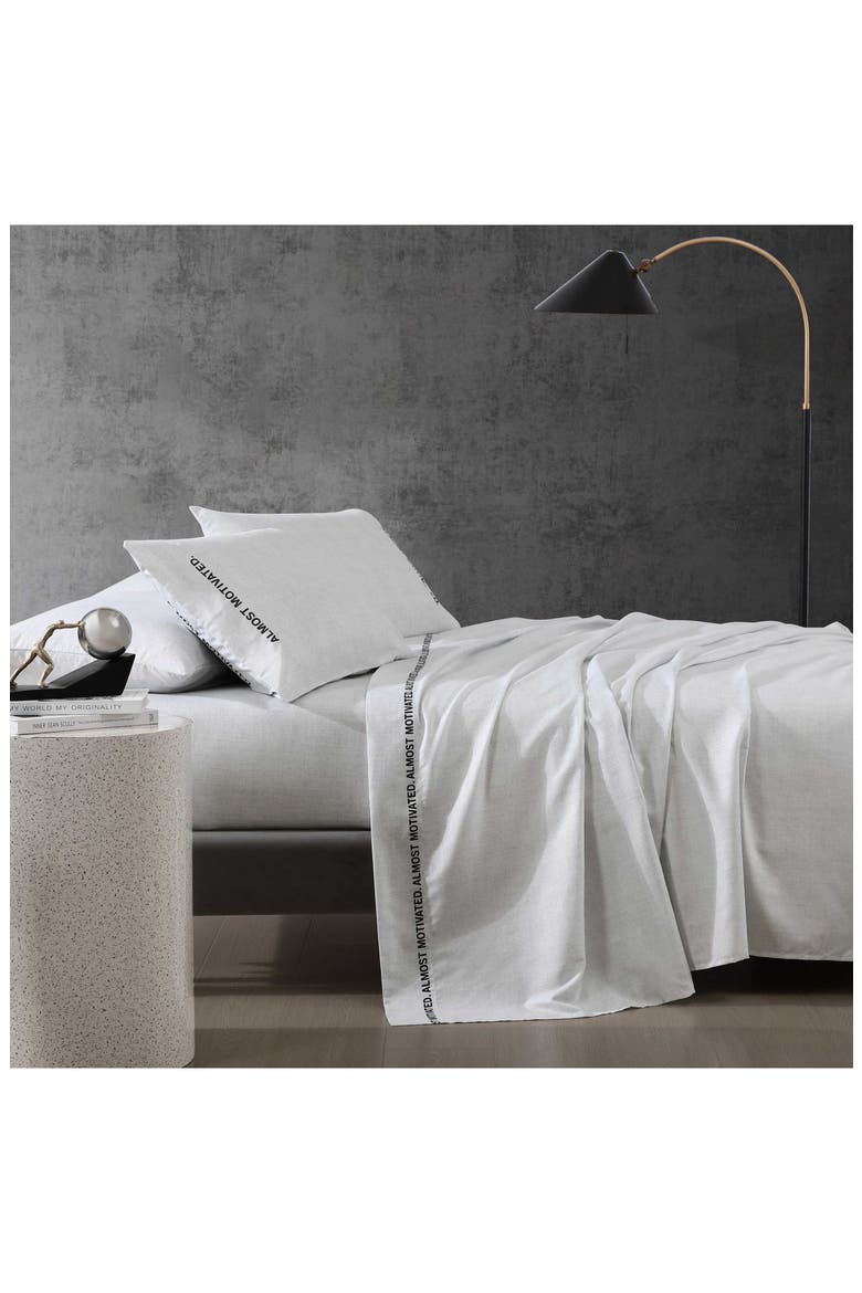 Almost Motivated Sheet Set, Alternate, color, LIGHT PASTEL GREY