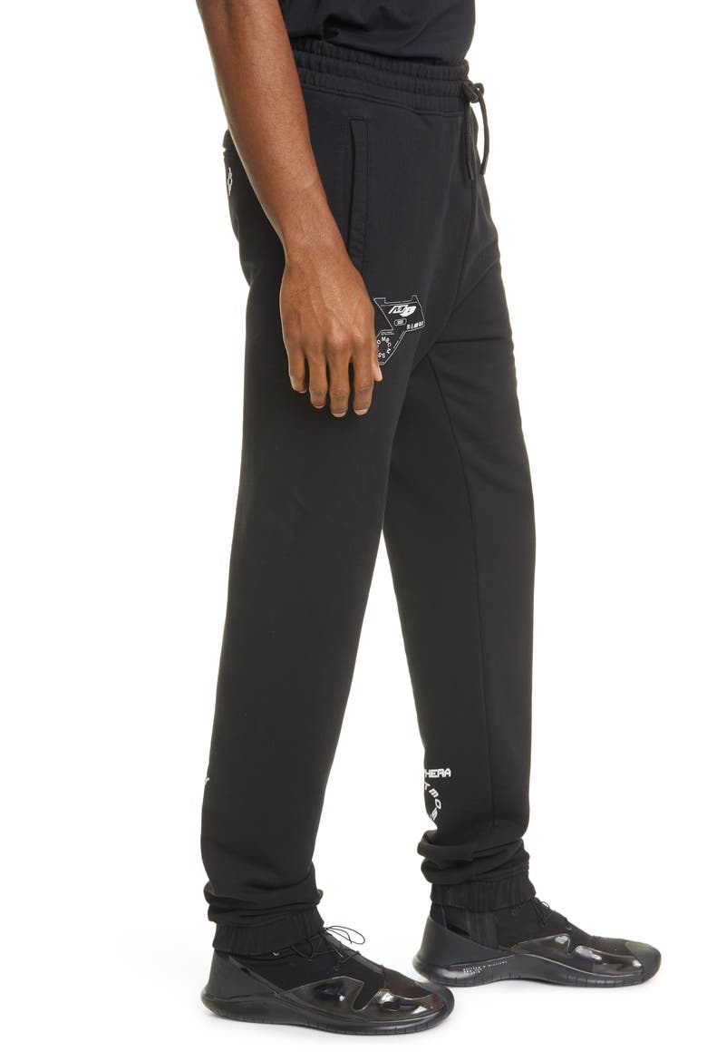 Logo Patch Sweatpants, Alternate, color, BLACK BLACK