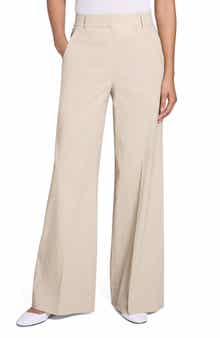 Theory Linen Blend Wide Leg Pants