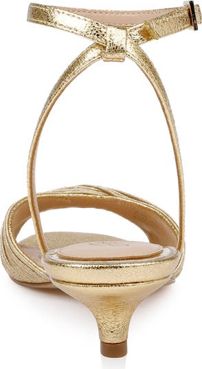 True Ankle Strap Kitten Heel Sandal