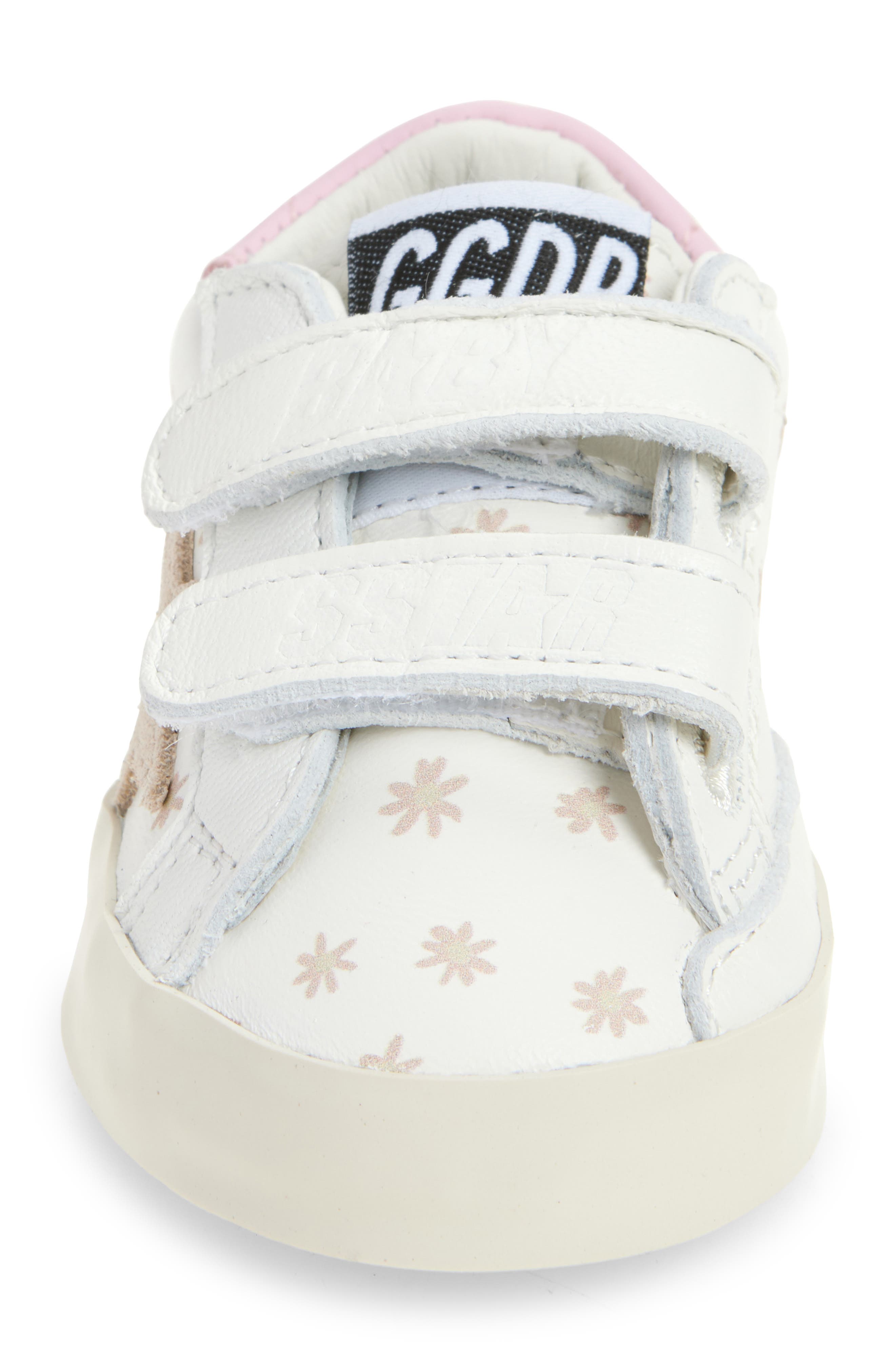 Golden Goose Baby School Sneaker, Alternate, color, White/ Light Beige/ Pink