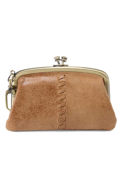 Cheer Whipstitch Leather Frame Pouch