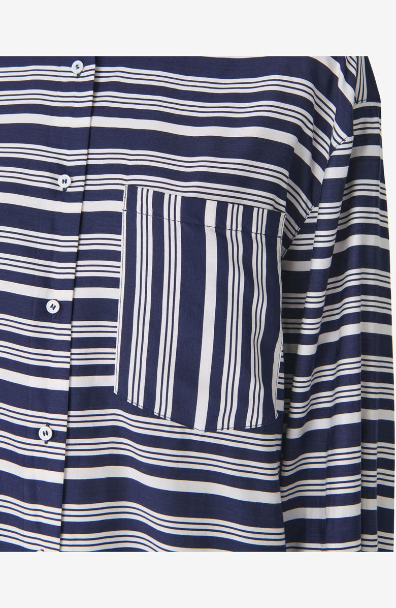 IRO Uzes Striped Poplin Shirt, Alternate, color, Sailor Stripe