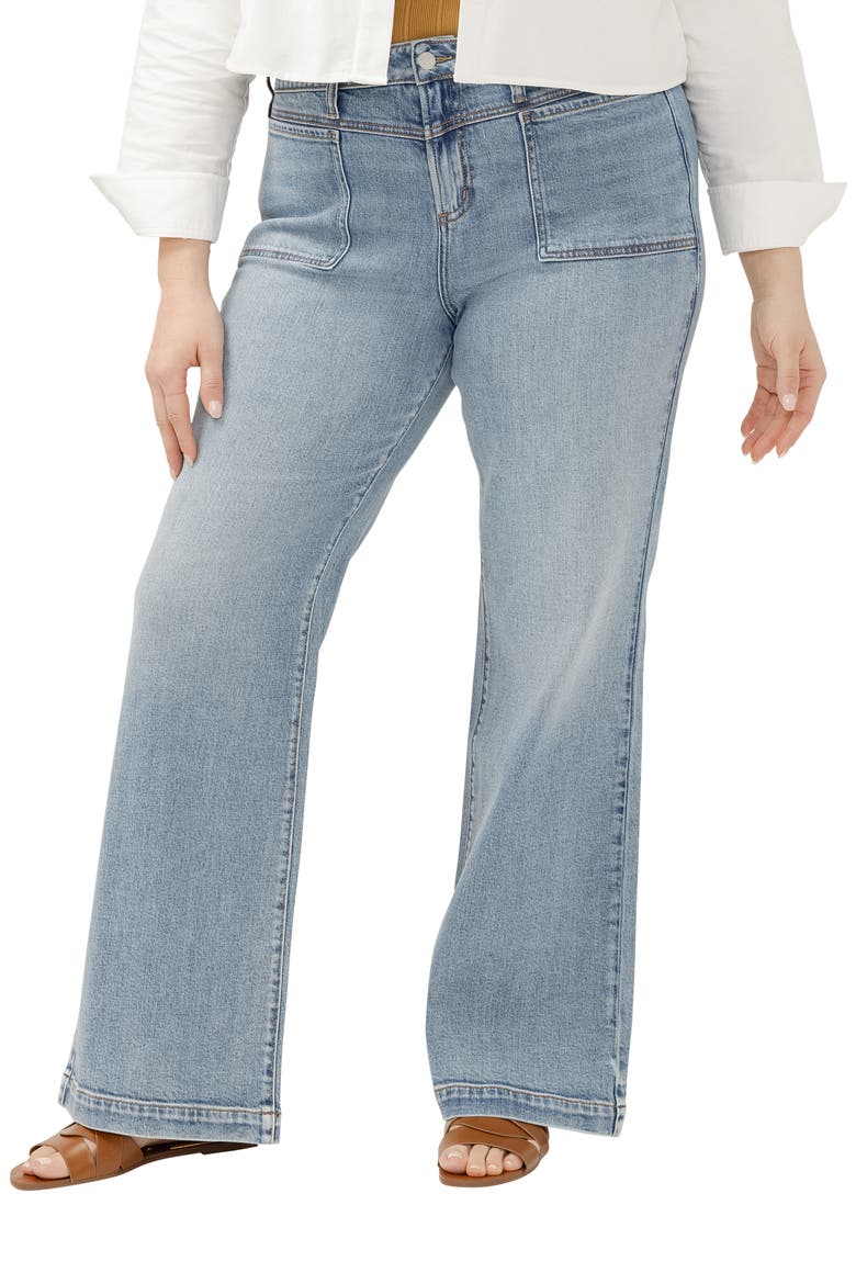 Avery Curvy Patch Pocket Wide Leg Trouser Jeans, Main, color, WANDERLUST