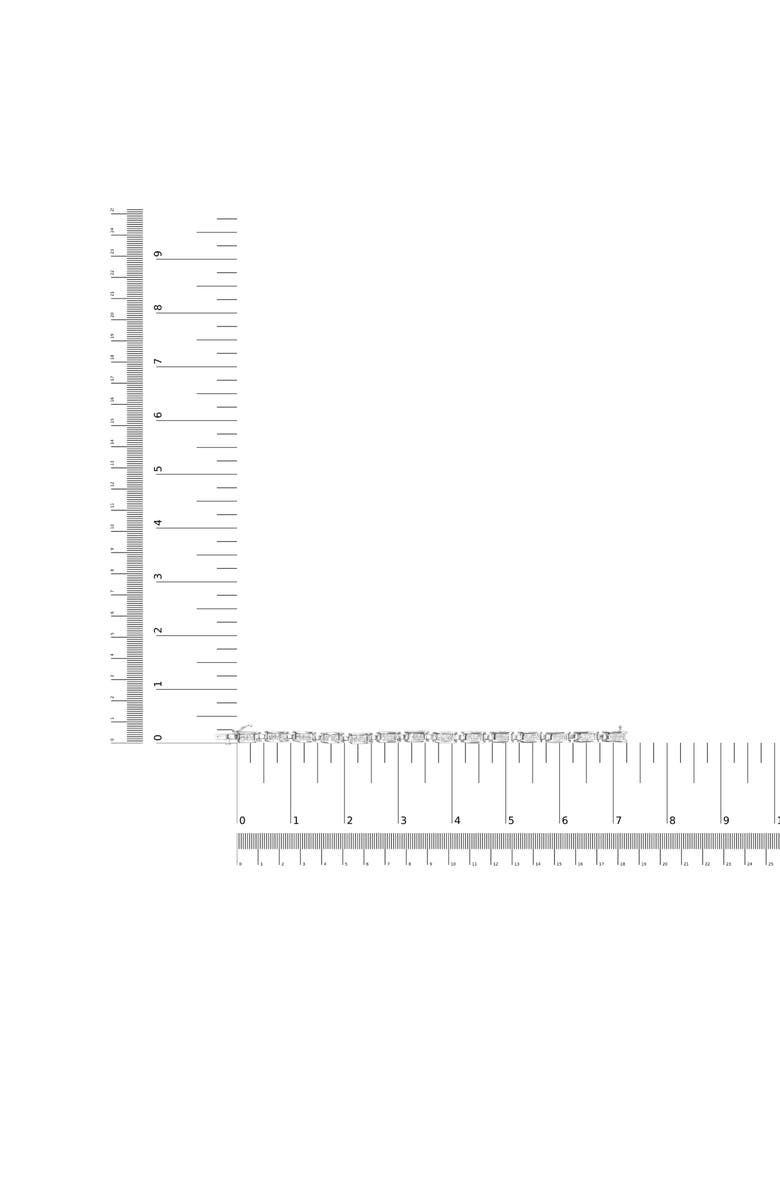 Haus of Brilliance 14K White Gold 3.0 Cttw Princess Diamond Link and Buckle Tennis Bracelet, Alternate, color, White