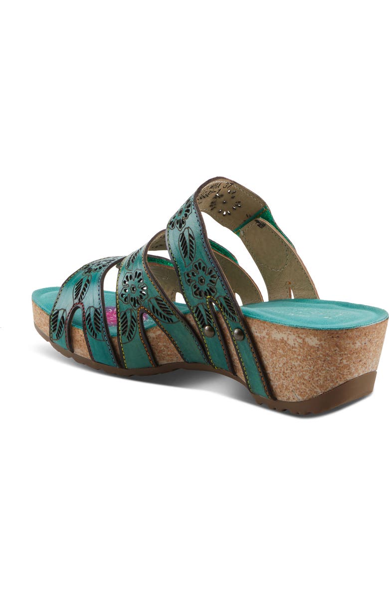 L'Artiste by Spring Step Carbone Platform Slide Sandal, Alternate, color, Green Multi