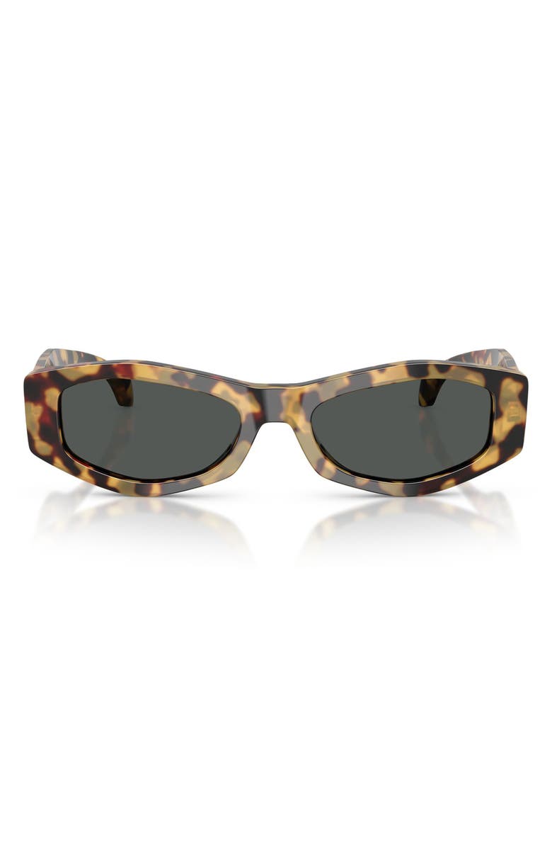 Versace 54mm Irregular Sunglasses, Main, color, Dark Grey