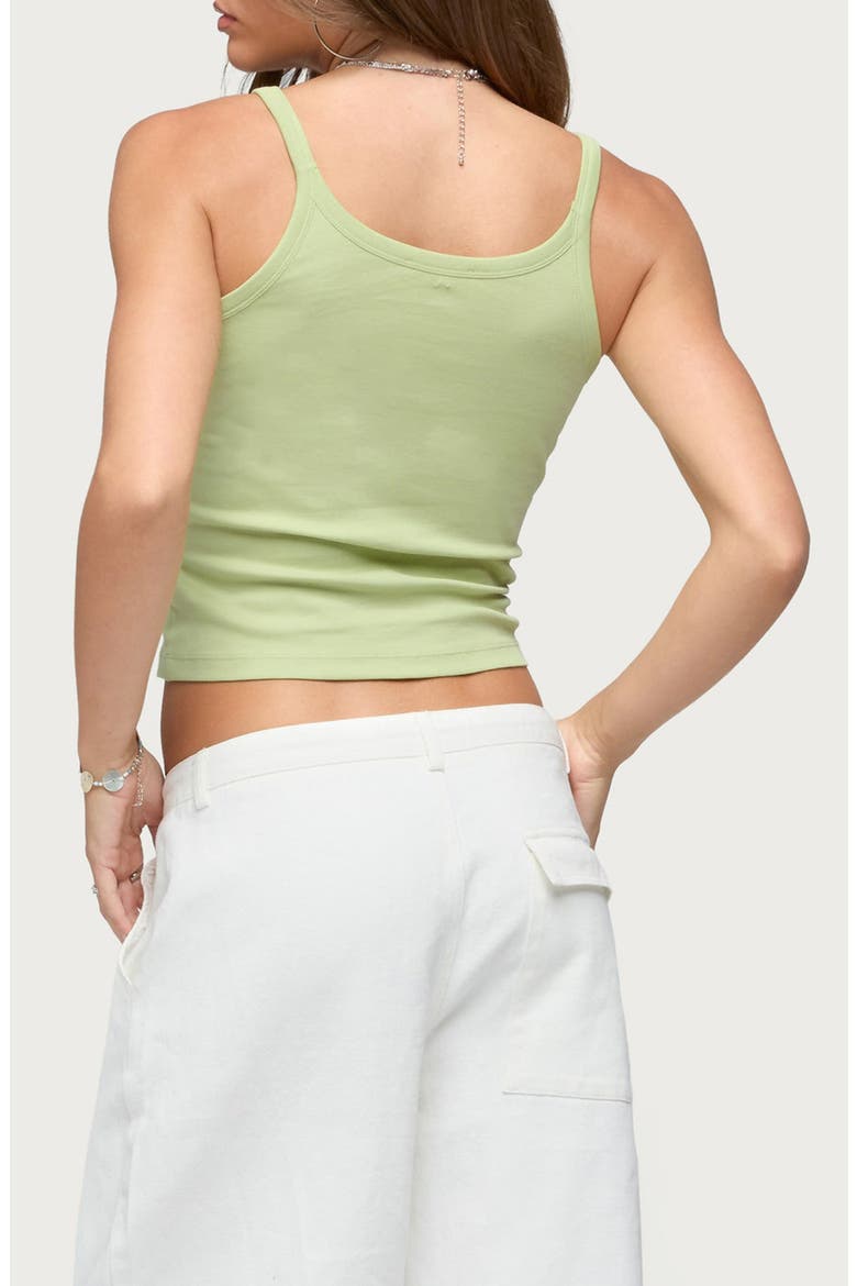 Basic Babe Stretch Cotton Crop Camisole, Alternate, color, GREEN