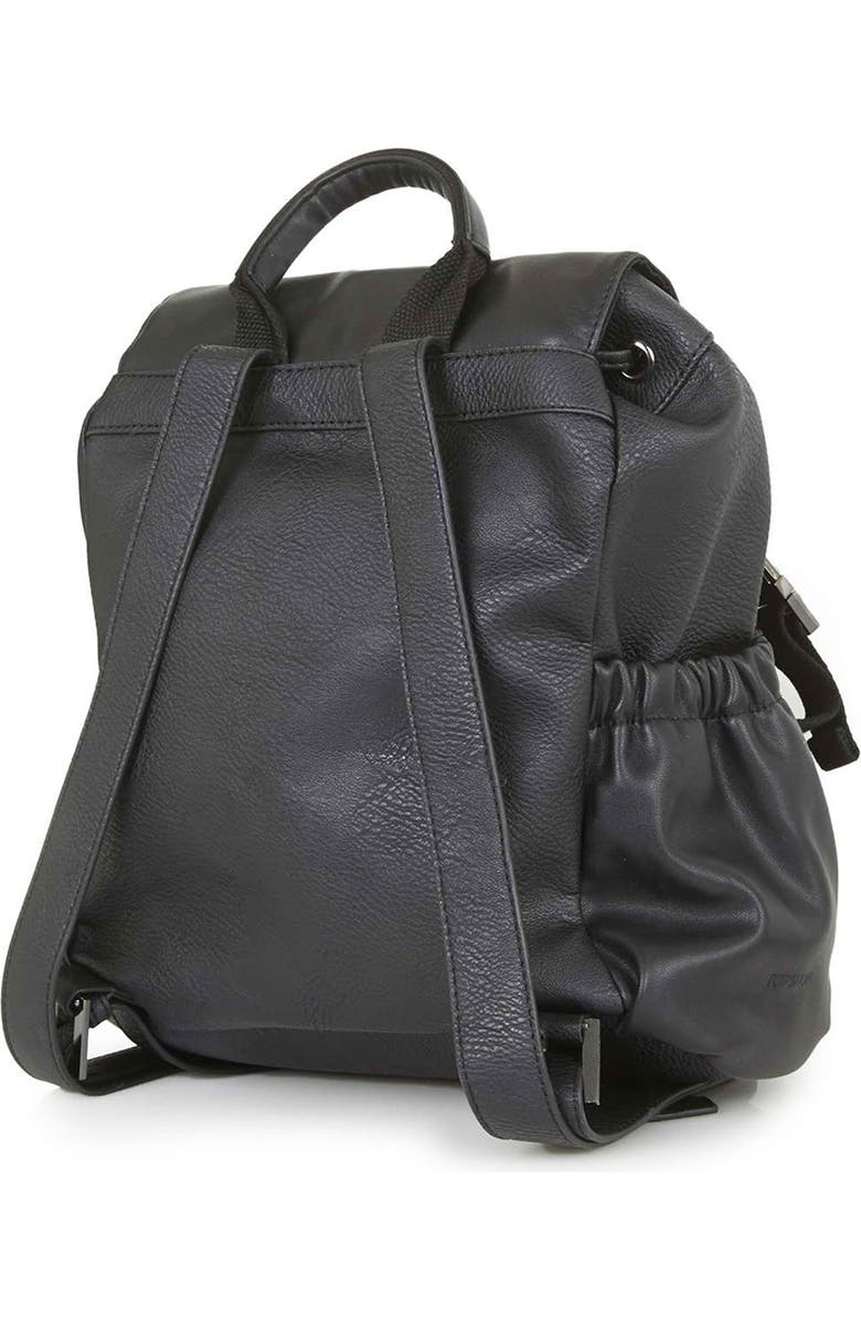 Topshop Sporty Faux Leather Backpack, Alternate, color,