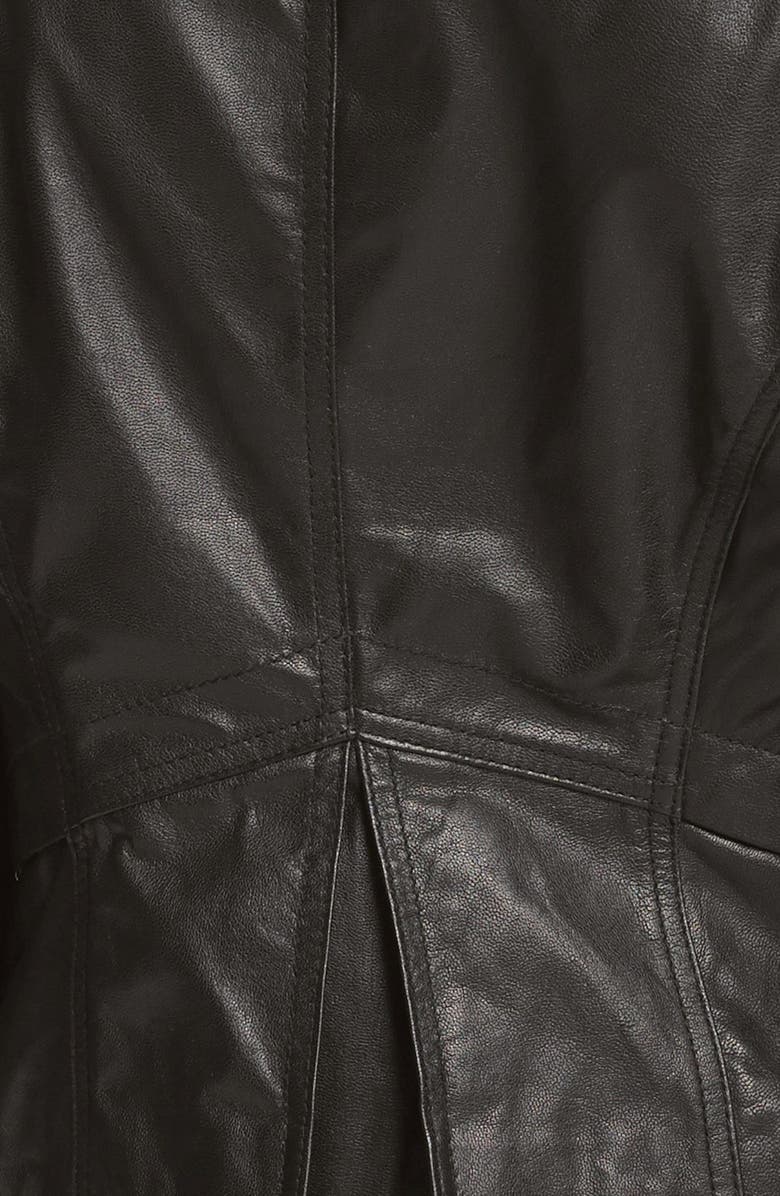 Collection B Leather Moto Jacket, Alternate, color, 