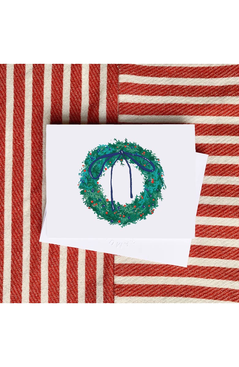 Ramus & Co Traditions, Wreath, Raccoon Wreath Winter/Holiday/Christmas Greeting Card Pack Sets, Alternate, color, Multi-Pack