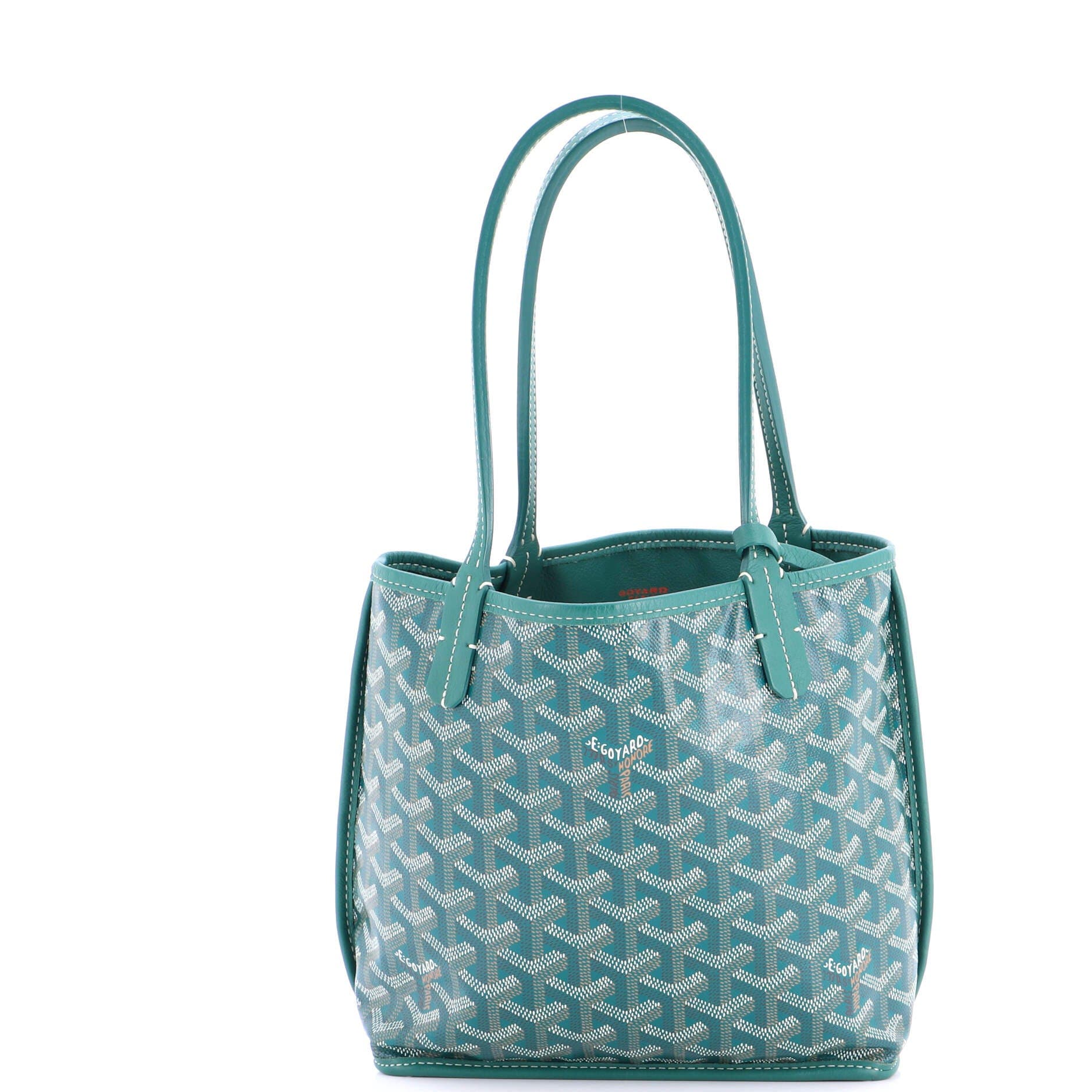 Pre-Owned Goyard Anjou Reversible Tote Coated Canvas Mini, Main, color, Green