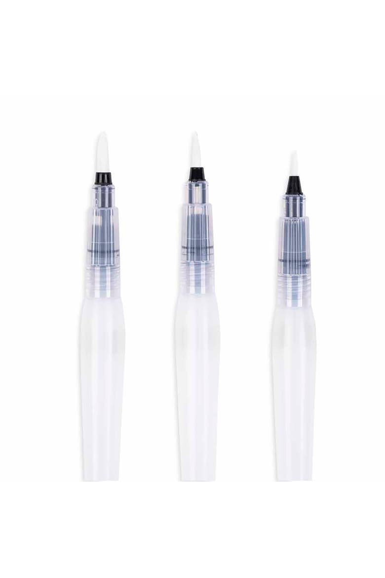 Brush Set Water 3Pc Builtin Water Reservoir, Alternate, color, Clear