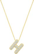 Adornia Pavé Bubble Initial Pendant Necklace