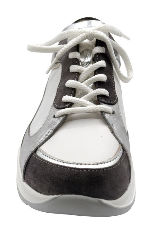 Finn Comfort Piccadilly Sneaker In Mouse/silver