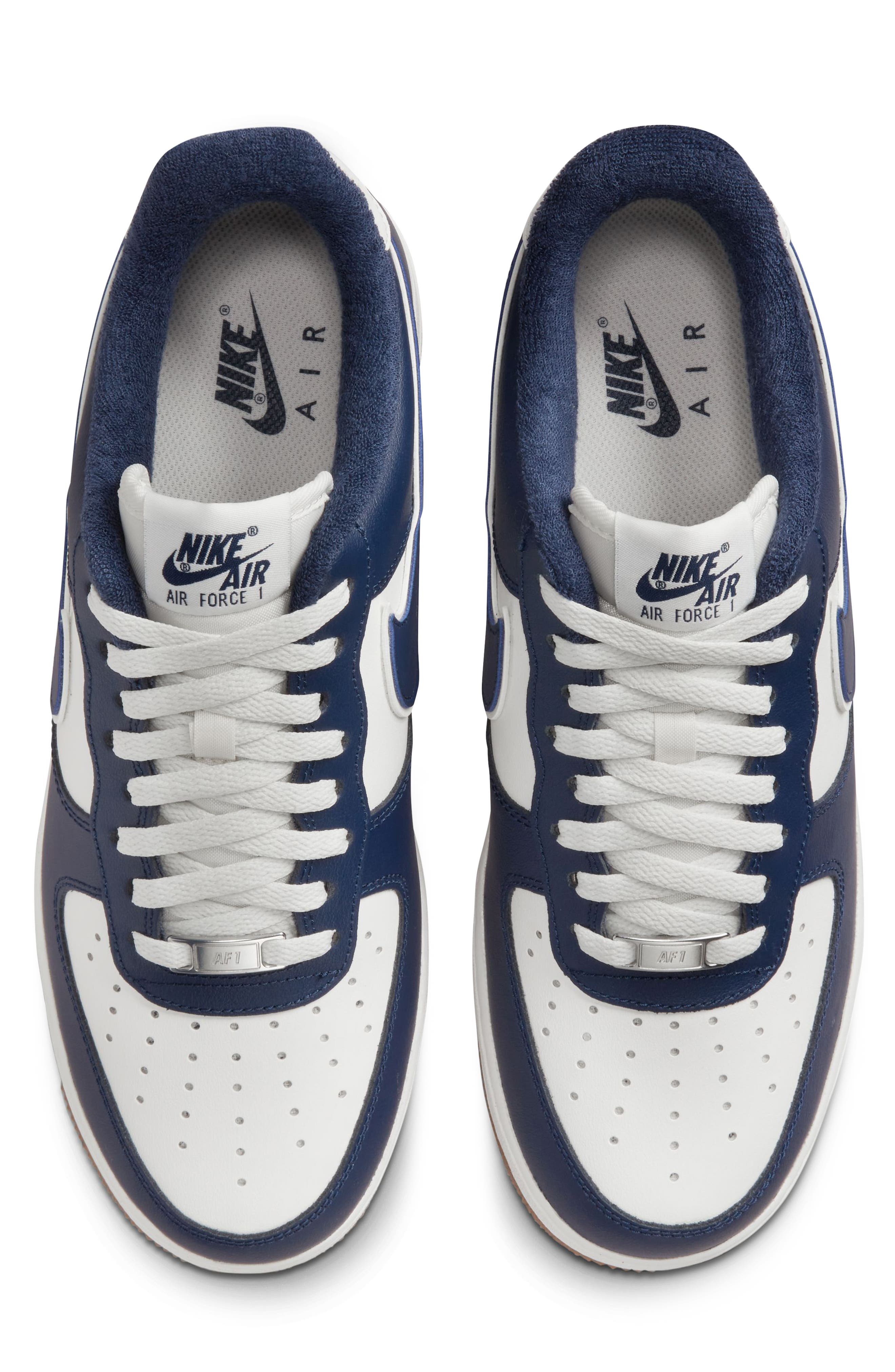 Air Force 1 '07 LV8 Sneaker, Alternate, color, SAIL/ MIDNIGHT NAVY