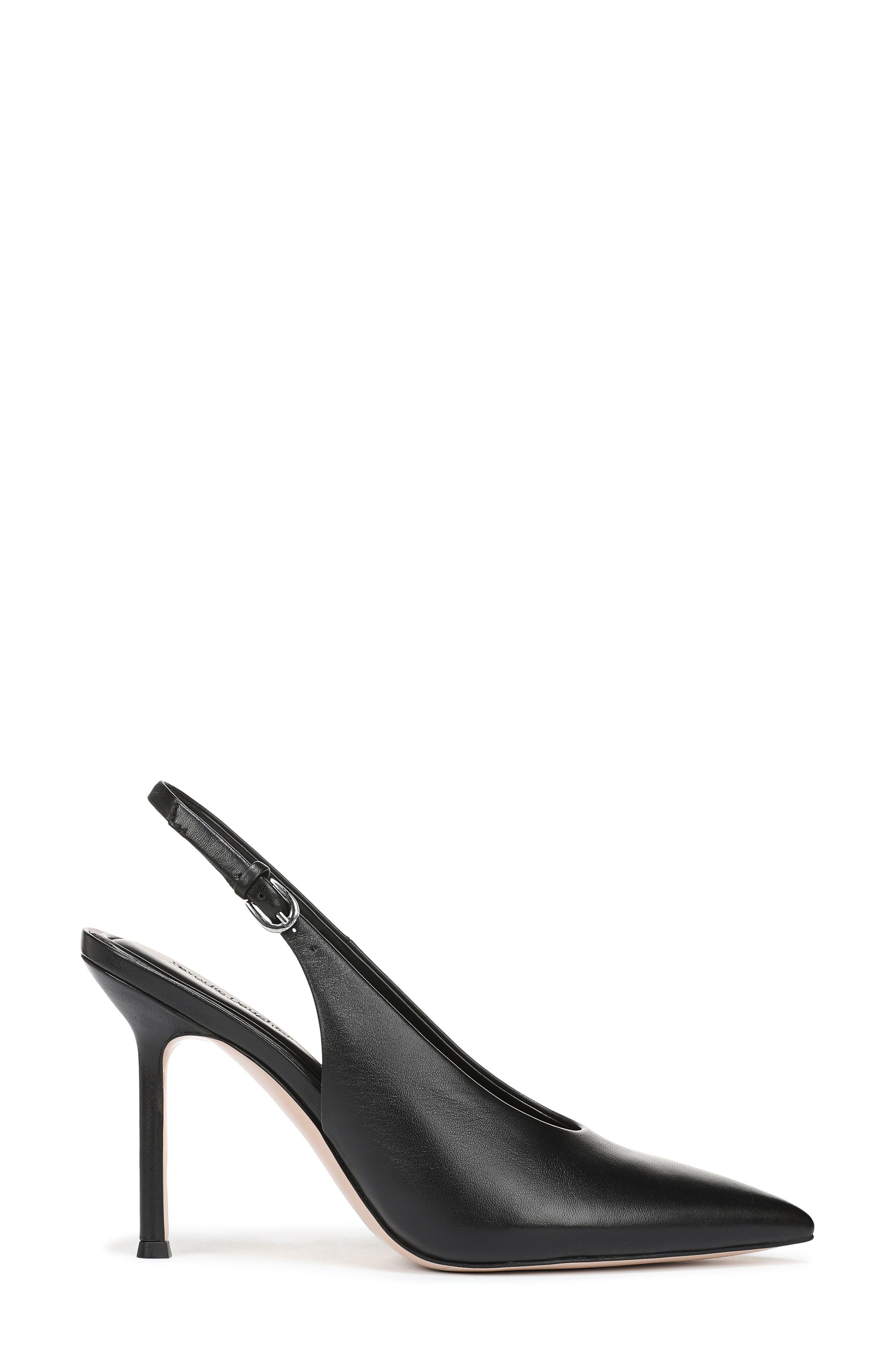 Favorite Daughter Remy Pointed Toe Slingback Sandal, Alternate, color, Black Leather