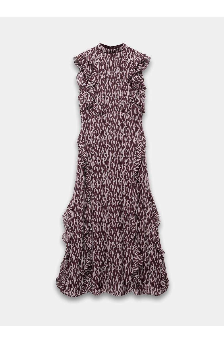 MINT VELVET Printed Maxi Dress, Alternate, color, Burgundy