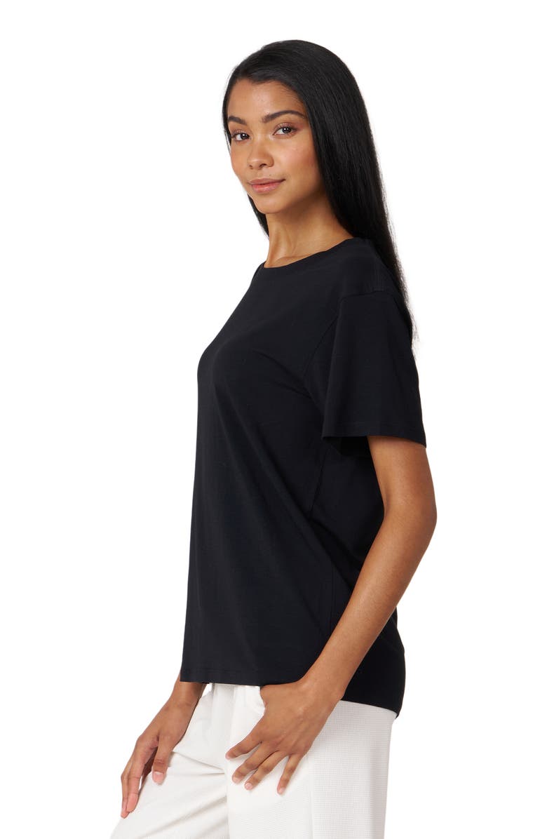 Rebody Active Rebody Essentials Oversized Short Sleeve Top, Alternate, color, Black