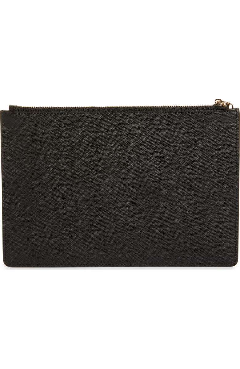 8 Other Reasons x Jill Jacobs Saffiano Leather Zip Pouch, Alternate, color,