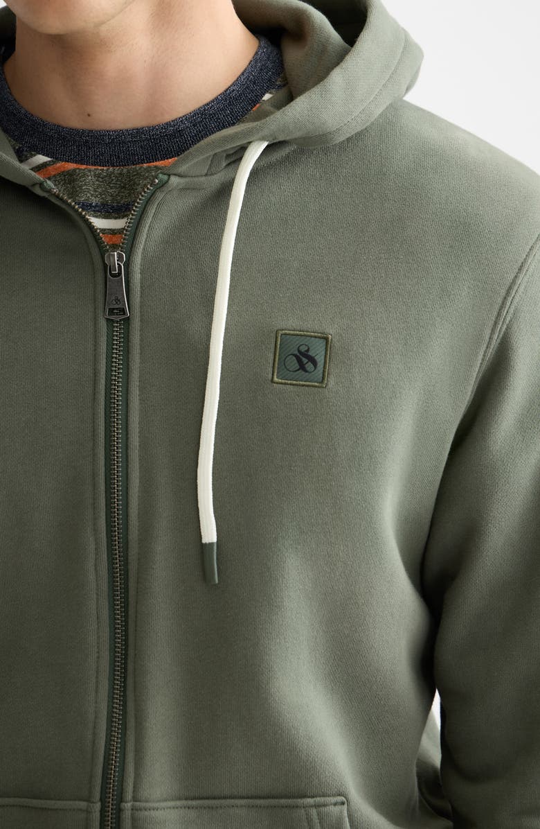 Scotch & Soda Full Zip Hoodie, Alternate, color, Thyme