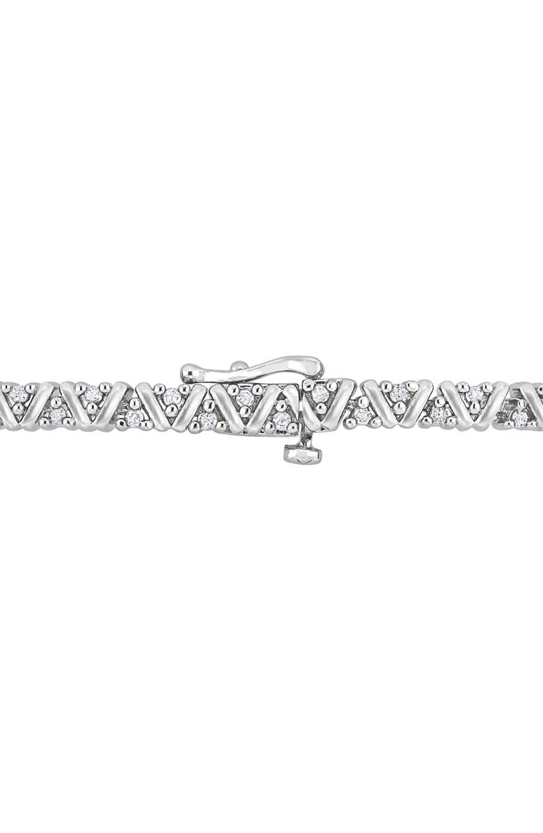 Julianna B. Diamond Tennis Bracelet Sterling Silver, Alternate, color, Sterling Silver