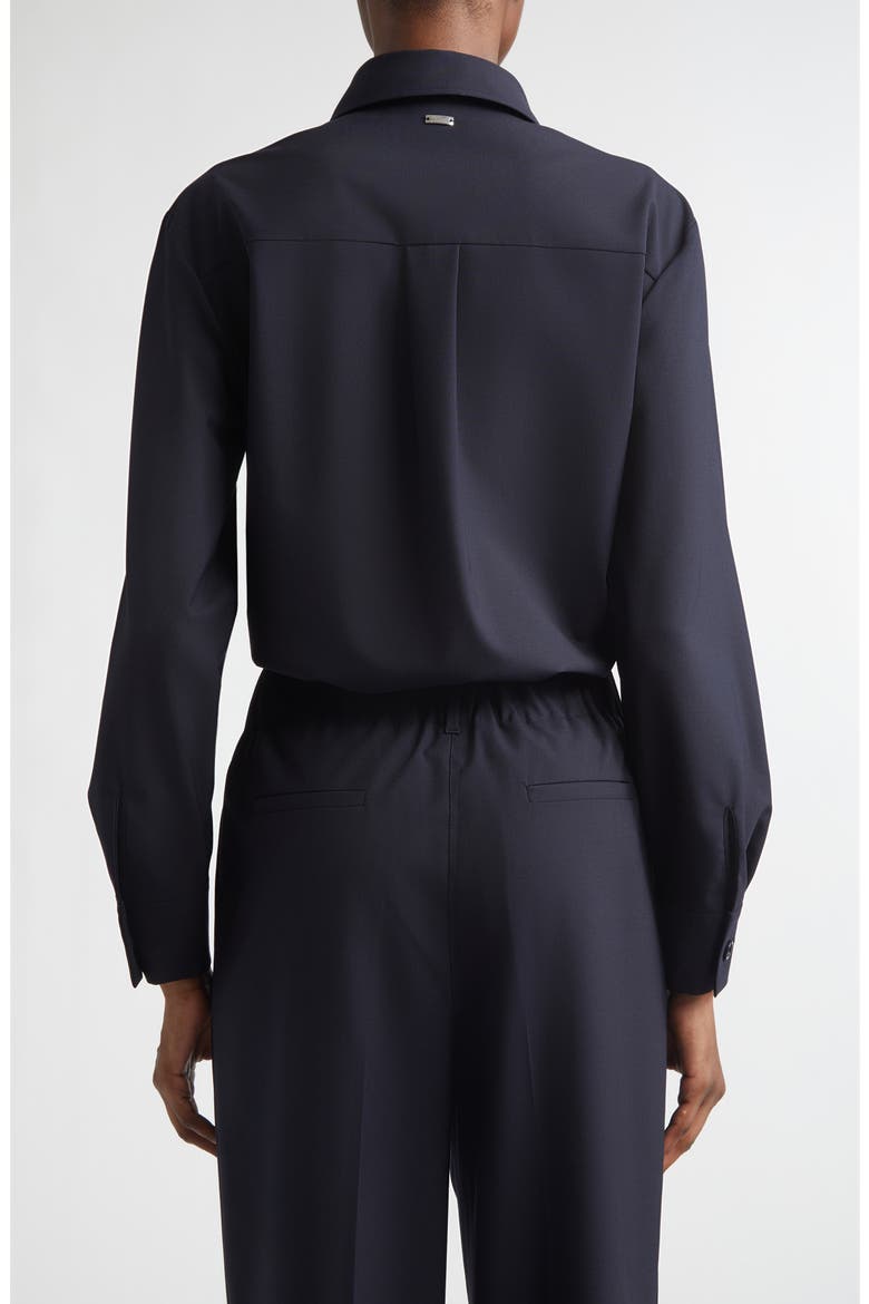 Oversize Lightweight Stretch Blend Button-Up Shirt, Alternate, color, 9200 NAVY